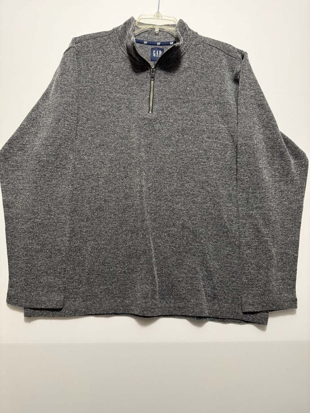Gap Men's Gray Heather 1/4-Zip Pullover Fleece Sweater Size XL Style GP001957